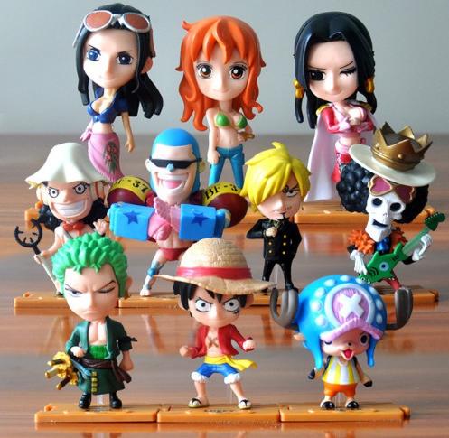 Combo 10 mô hình nhân vật chibi trong one piece - cao 7-11cm