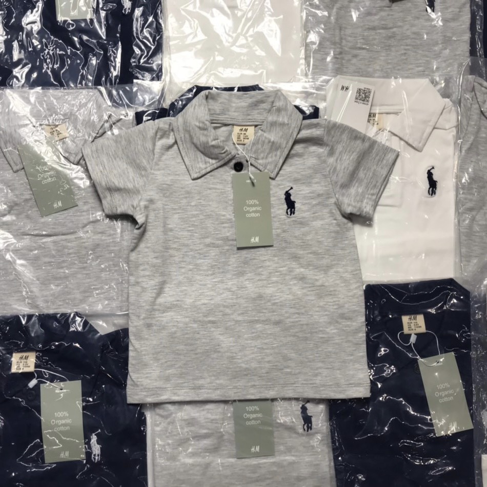 Áo thun có cổ HM bé trai size 1-6 tuổi