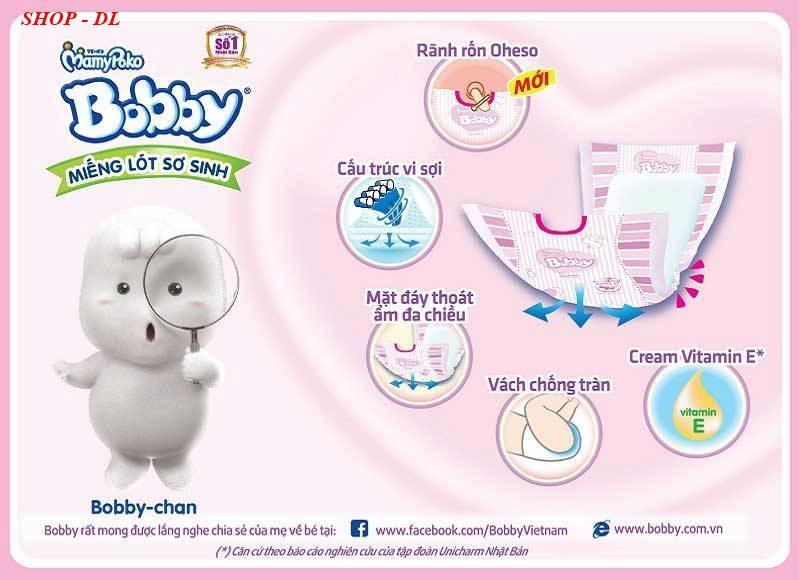 [TẶNG kèm 6 tả quần Bobby size M] Miếng lót Bobby Newborn 2 - gói 60 miếng