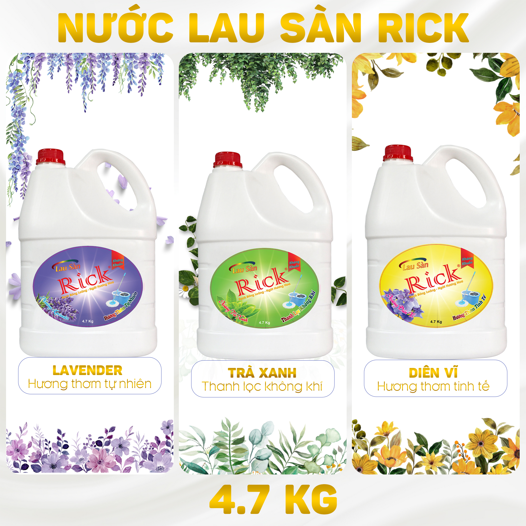 Nước lau sàn Rick 4.7kg