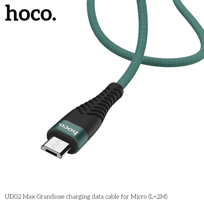Cáp Sạc Nhanh Hoco Ud02 Max Dây Dù Micro 3.0a Dài 2.0m