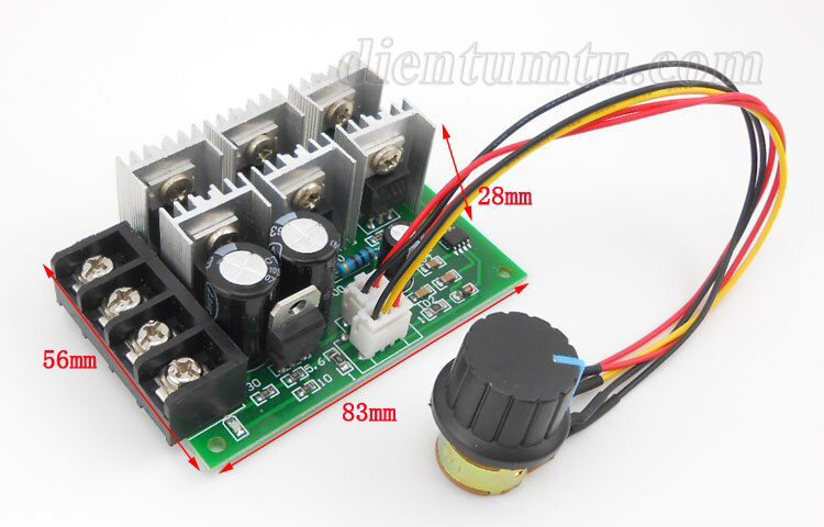 Mạch điều khiển tốc độ động cơ DC PWM 12V - 55V 40A (Mạch Băm Xung PWM)