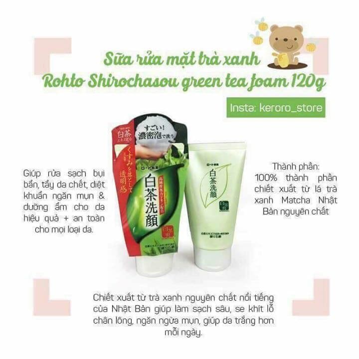 Sữa Rửa Mặt Matcha Matcha Rohto Shirochasou