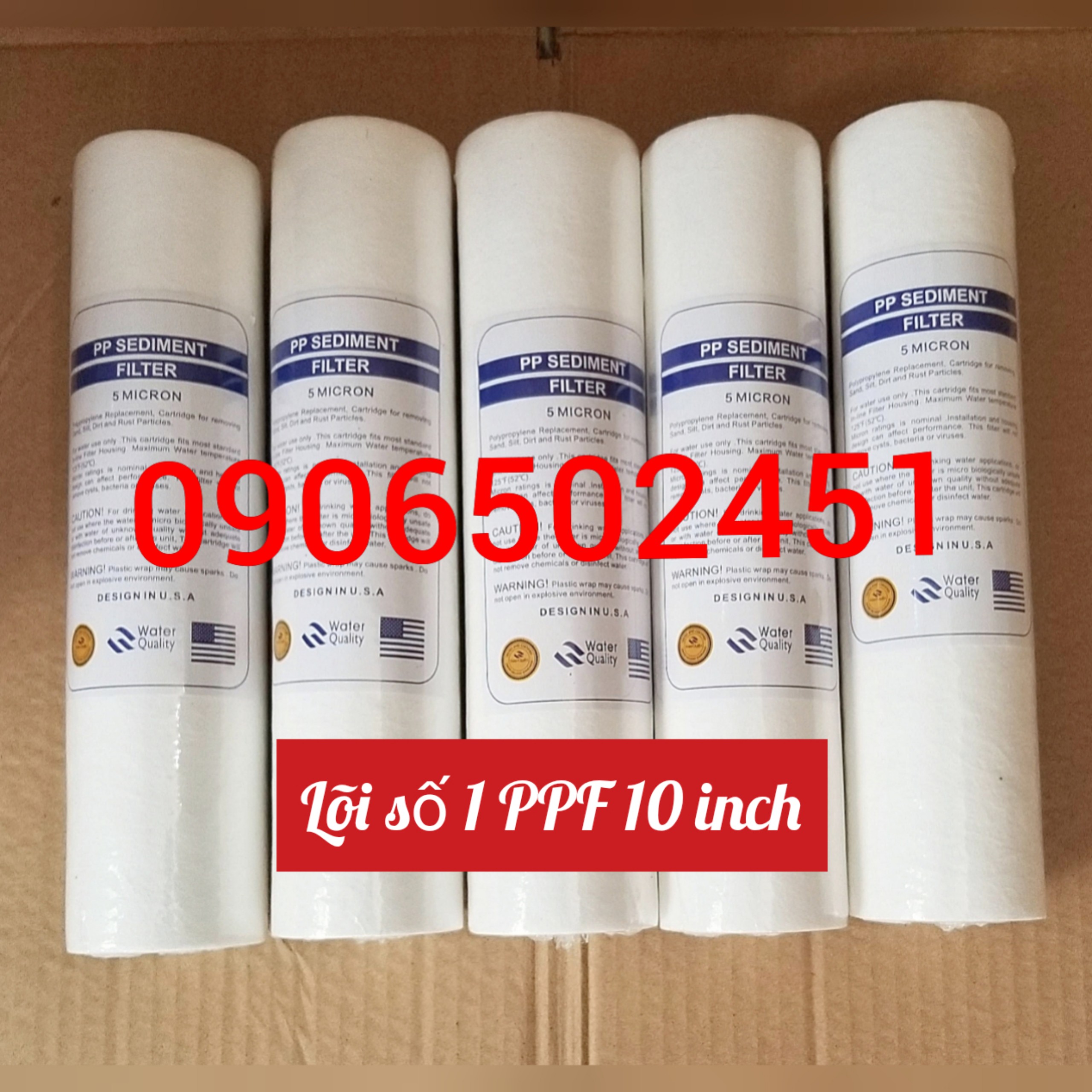 Combo 10 lõi lọc nước số 1 PPF 10inch chuẩn dùng cho các loại máy lọc nước kangaroo, korofi, aqua, yamato, sunhouse... Tuổi thọ cao