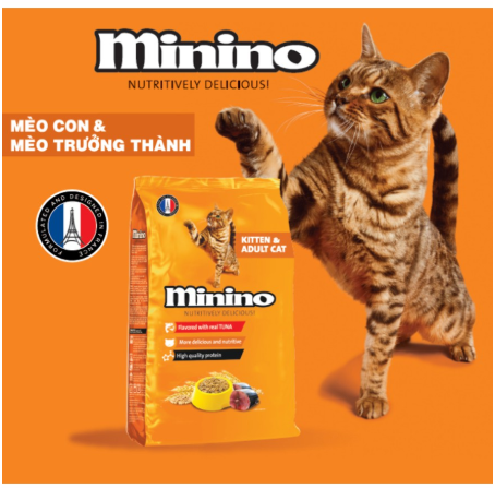 COMBO 4 loại thức ăn hạt cho mèo (Minino, Meo, Minino Yum, Hello Cat)