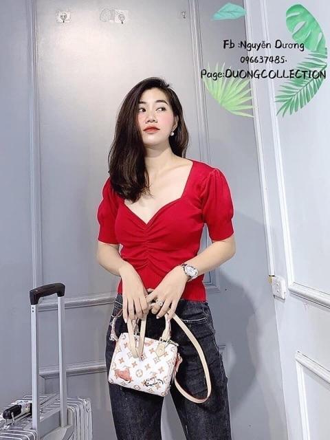 Áo thun len nhún ngực xinh