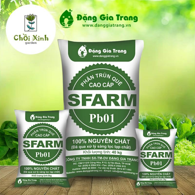 1kg Phân trùn Quế Sfarm Pb01 Phân trùn quế nguyên chất 100%