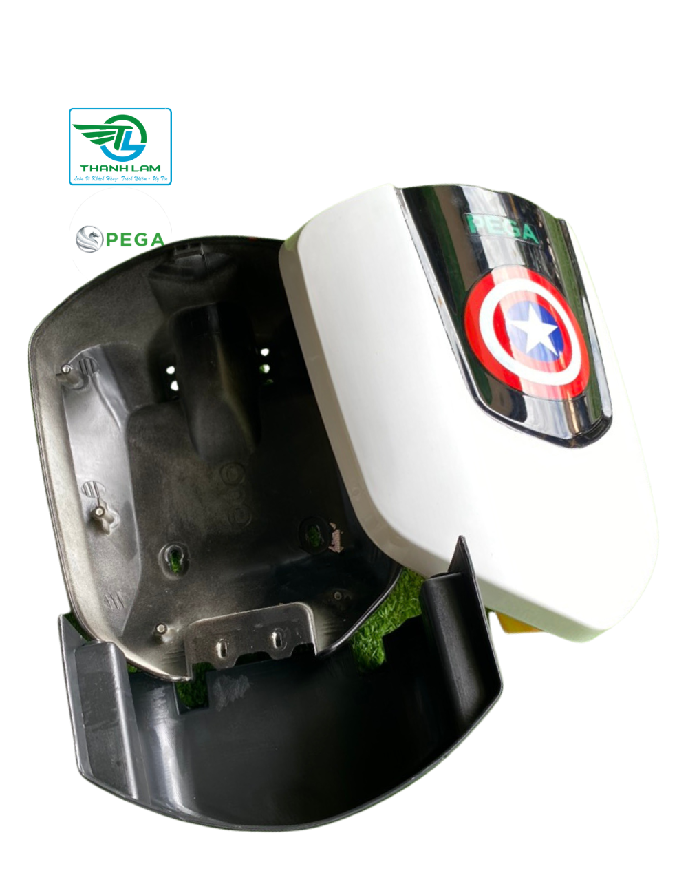Bộ Cốp trước Cap A Pega- Chính hãng, Mặt nạ trước và nhựa ốp sau xe đạp điện HKbike