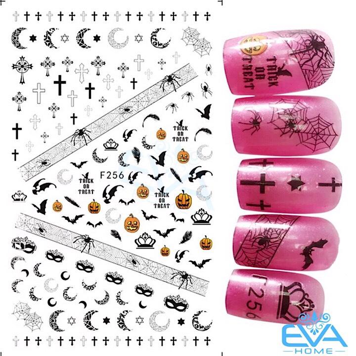 [HCM]Miếng Dán Móng Tay 3D Nail Sticker Tráng Trí Lễ Hội Ma Quỷ Halloween F256