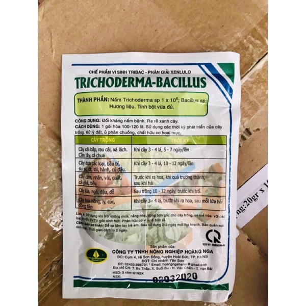 NẤM ĐỐI KHÁNG TRICHODERMA – BACILLUS.SP - gói: 100g