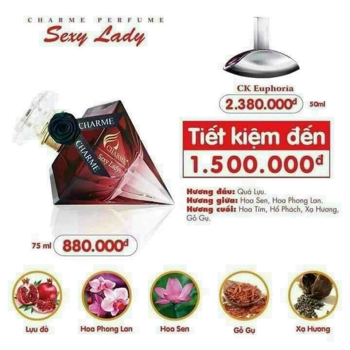 nước hoa sexy lady (giá niêm yết 880k) mùi nữ 75ml