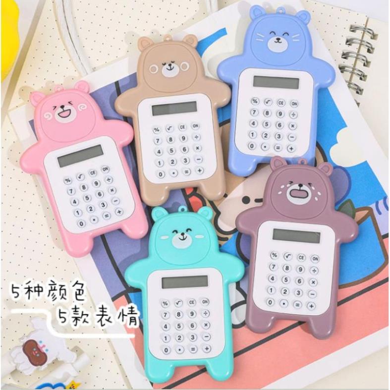 Máy tính mini bỏ túi hình gấu mập siêu dễ thương