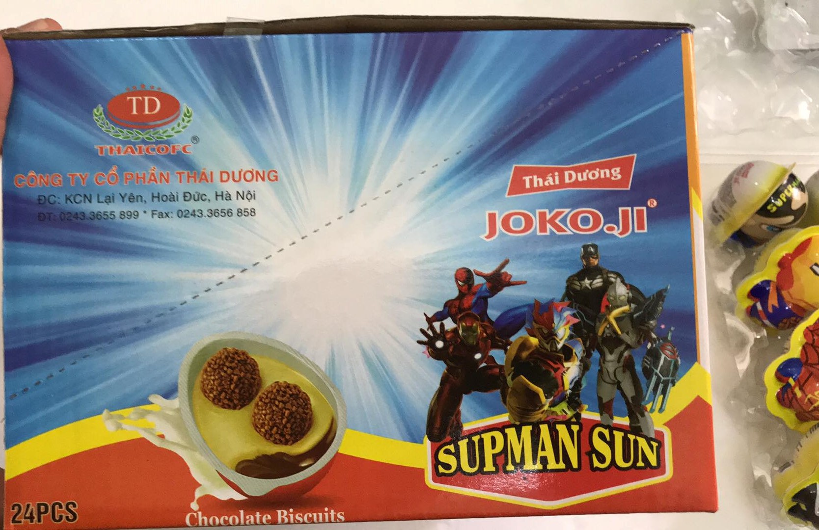 Kẹo trứng socola Avanger King 20 trứng