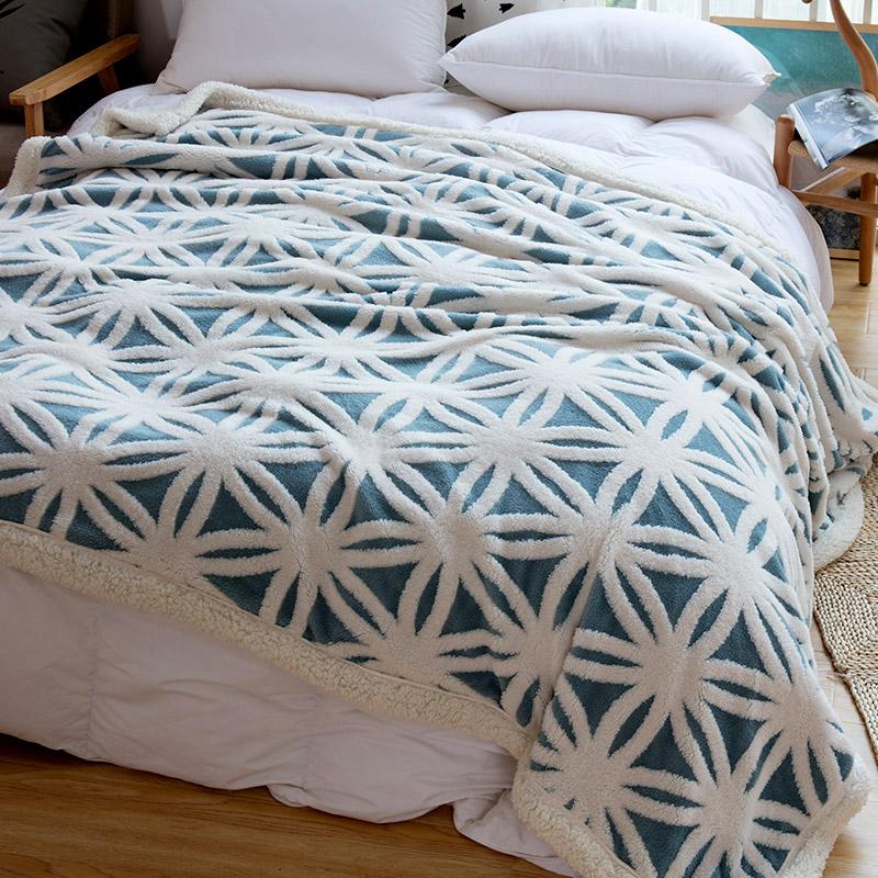 Winter Warm Thick Coral Fleece Blanket Single Person Office TAKEANAP Sofa Blanket Double Berber Fleece Blanket