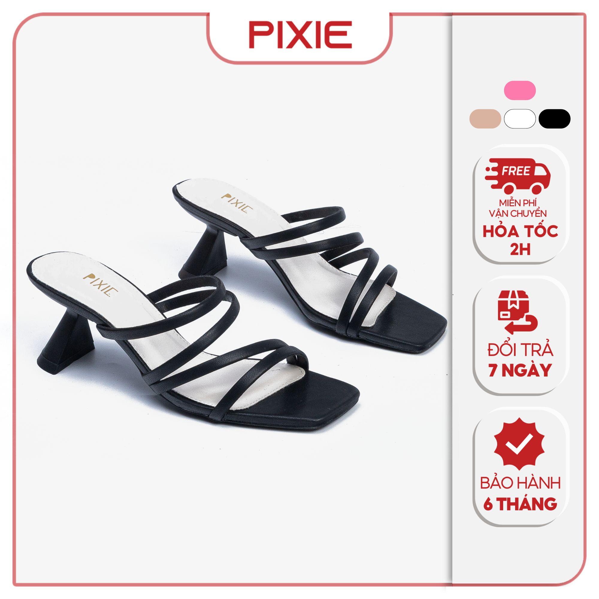 Guốc Cao Gót Nữ 6cm Kiểu Quai Sợi Pixie H066