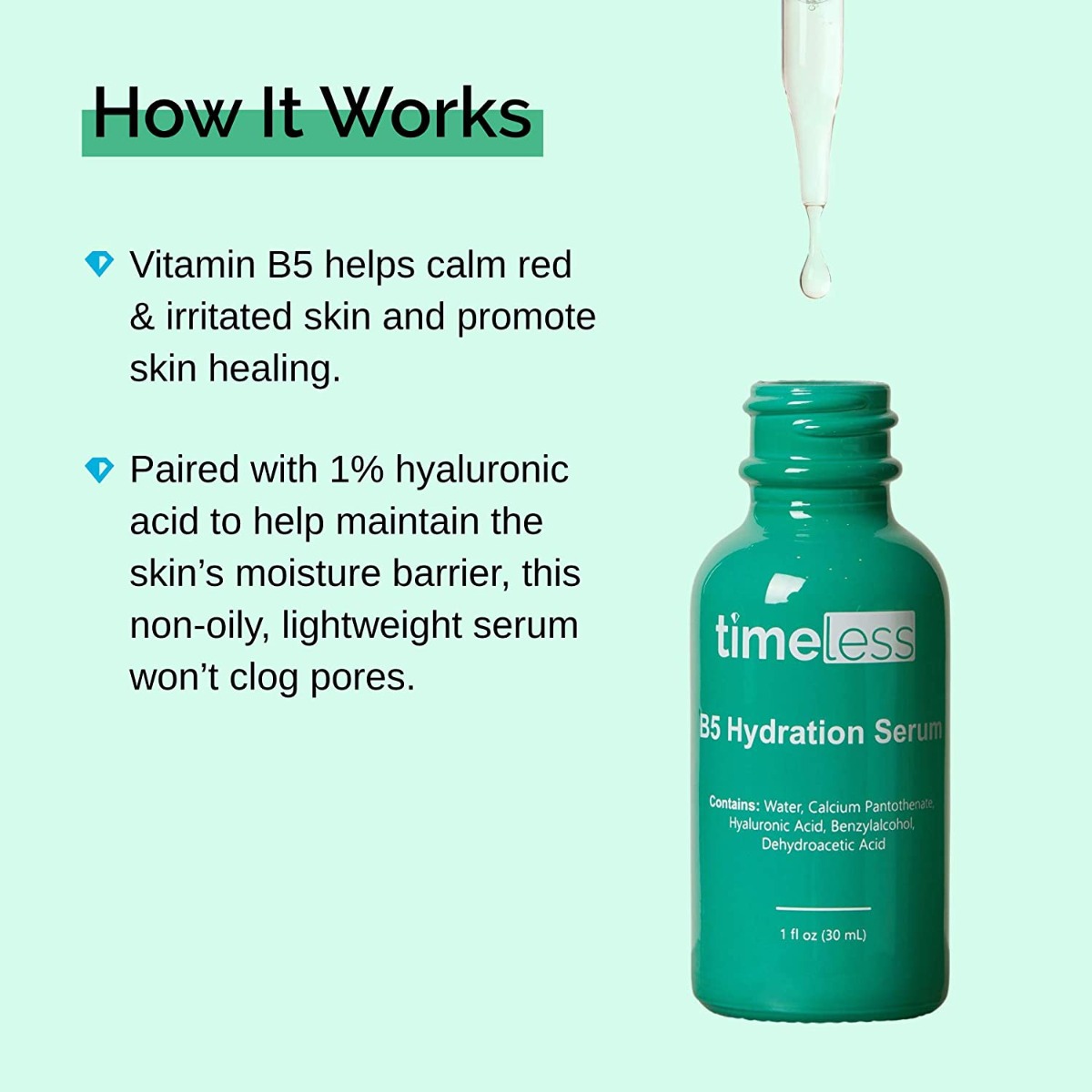Serum Timeless Vitamin B5 - Timeless làm dịu, phục hồi da 30ml