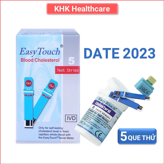 5 Que thử mỡ máu cholesterol cho máy đo Easy Touch GCU ET322 KHK