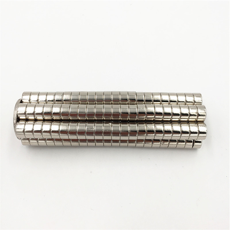 Nam châm đất hiếm 10x5mm mạ Niken lực từ N35