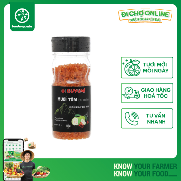 Muối Tôm kiểu Tây Ninh - Lọ 60gr - GUYUMI