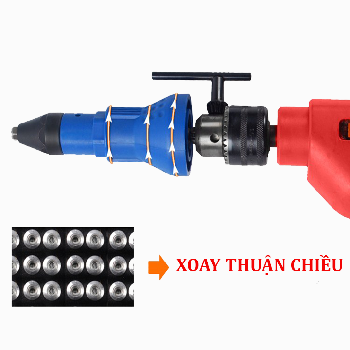 ĐẦU RÚT ĐINH TÁN RIVE GẮN MÁY KHOAN