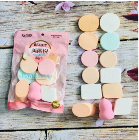 Set 13 Bông Mút Trang Điểm KELI Siêu Mềm Mịn