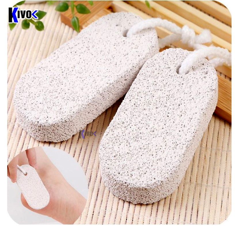 Stone sponge scrub with straps-tools grinding heel 3 in 1 multi-purpose-stone sponge scrub Oval has straps, stone exfoliating, states rub foot skin, stone grinding heel, planing heel-kivovi