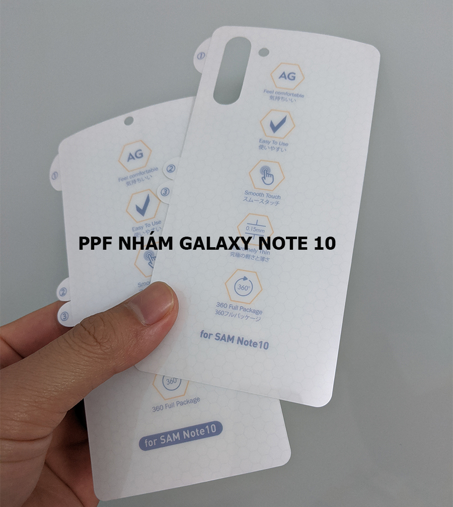 Miếng dán PPF nhám Samsung Galaxy Note 10 chống trầy xước mặt trước