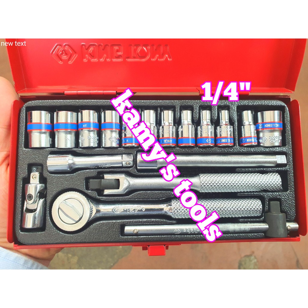 Bộ tuýp 1/4 kingtony 18 chi tiết model 2518mr01