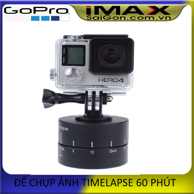 Đế chụp ảnh Timelapse 60 phút quay 360 độ cho Gopro, SJCam, Xiaomi, Điện thoại,..