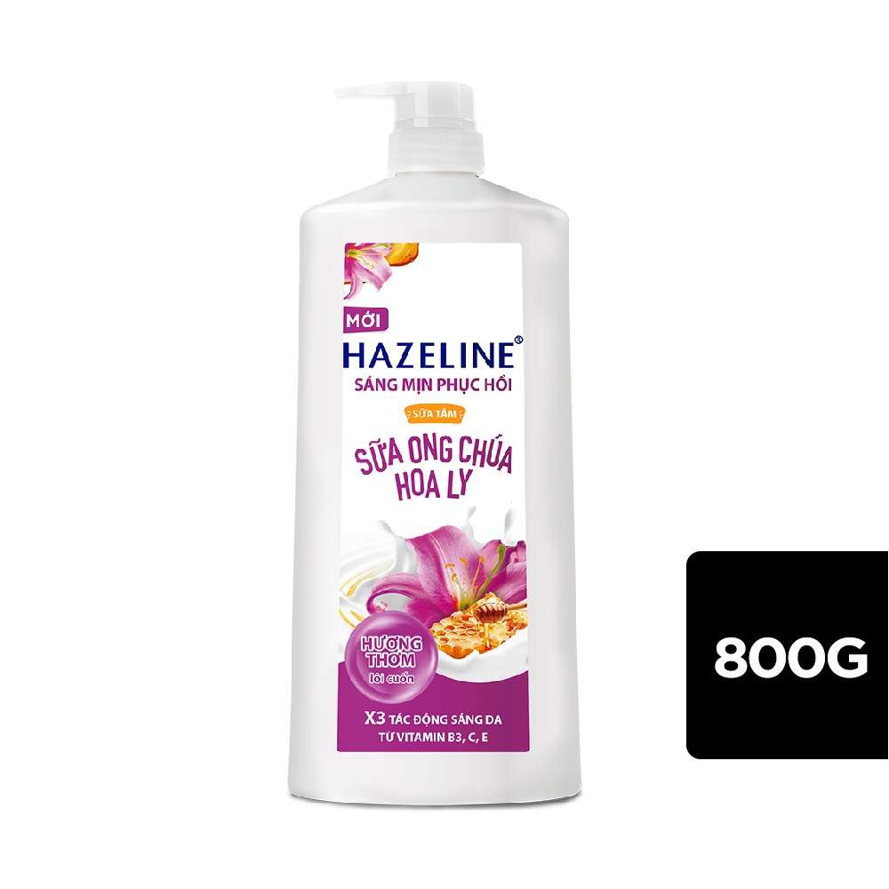 Sữa tắm hazeline sữa ong chúa và hoa ly tím giúp trắng da và giữ ẩm 1kg