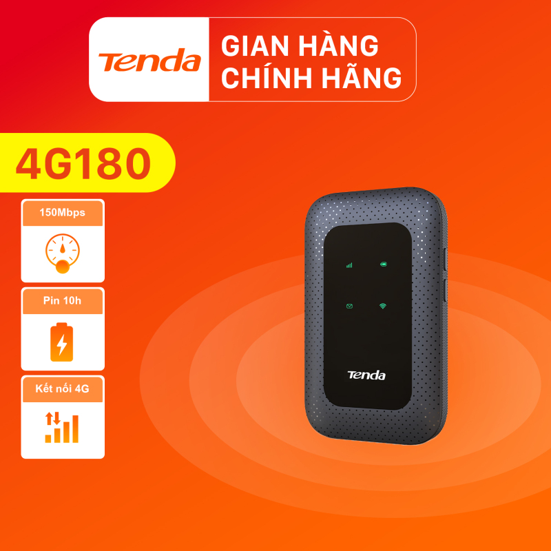 Bảng giá [Hàng mới về]Bộ phát Wifi di động Tenda 4G LTE 4G180 - Hãng phân phối chính thức Phong Vũ