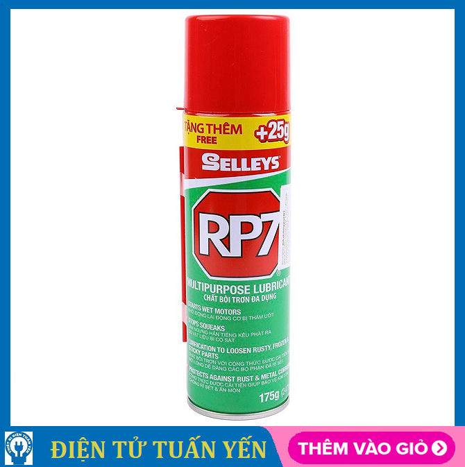 Chai xịt chống rỉ sét RP7 Selleys 175gr bôi trơn, chống ăn mòn kim loại - Hàng chính hãng