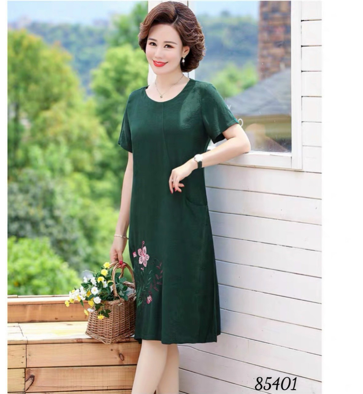 Váy đầm suông trung niên cao cấp CB66 | Shopee Việt Nam