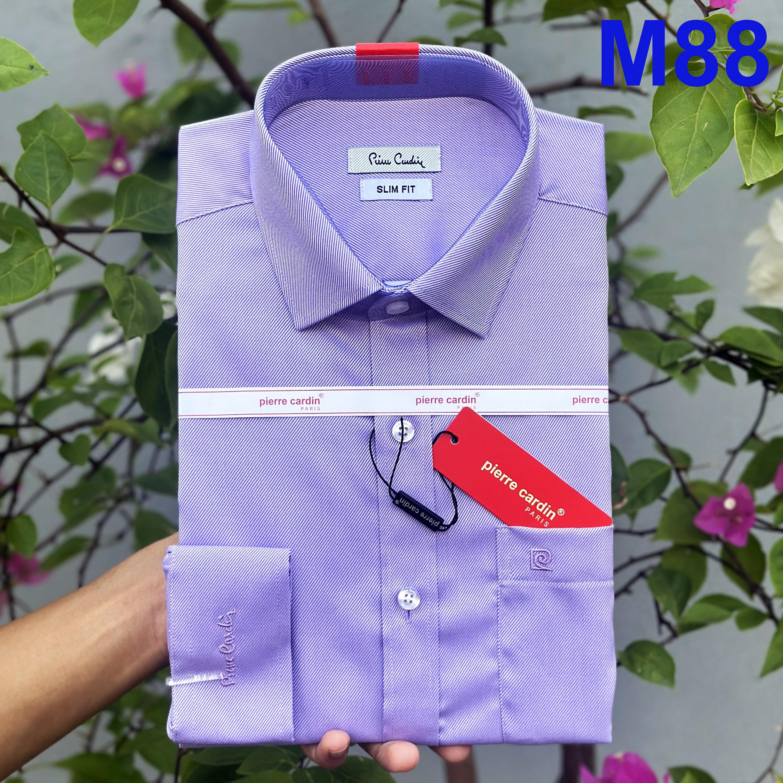 Áo sơ mi pierre cardin, áo sơ mi cao cấp vạt bầu có túi ngực