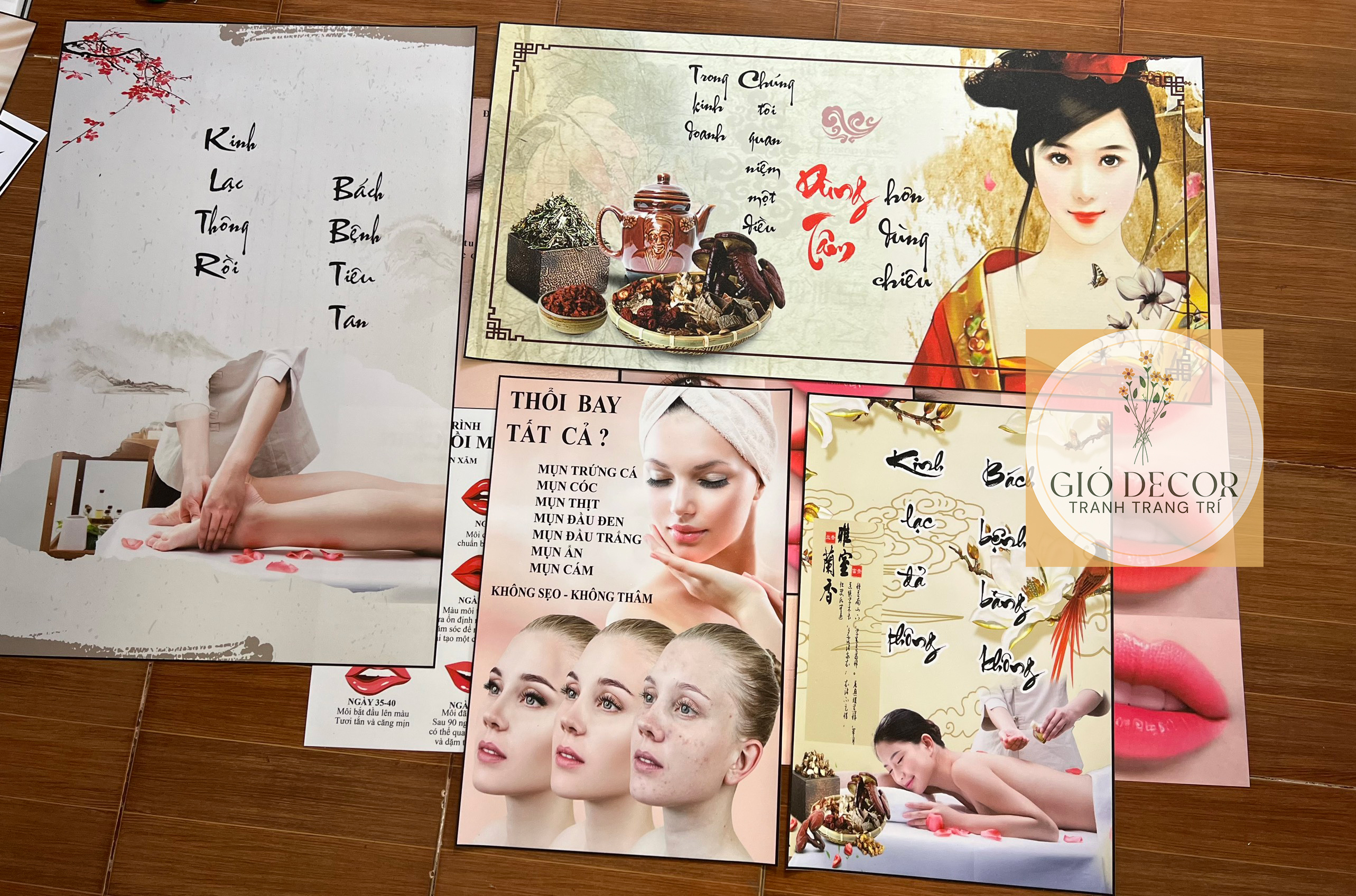 Tranh dán tường phun xăm thẩm mỹ - Chân Mày - Môi