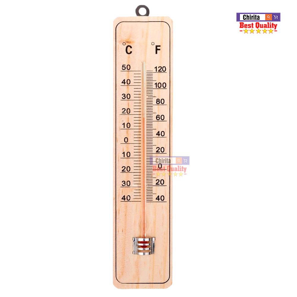 Nhiệt Kế Gỗ Đo Độ Ẩm Treo Tường Cao Cấp