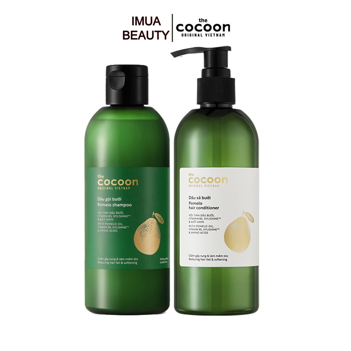 Bộ Dầu Gội và Dầu Xả Bưởi Cocoon 310ml giảm rụng cấp ẩm giúp tóc dày hơn