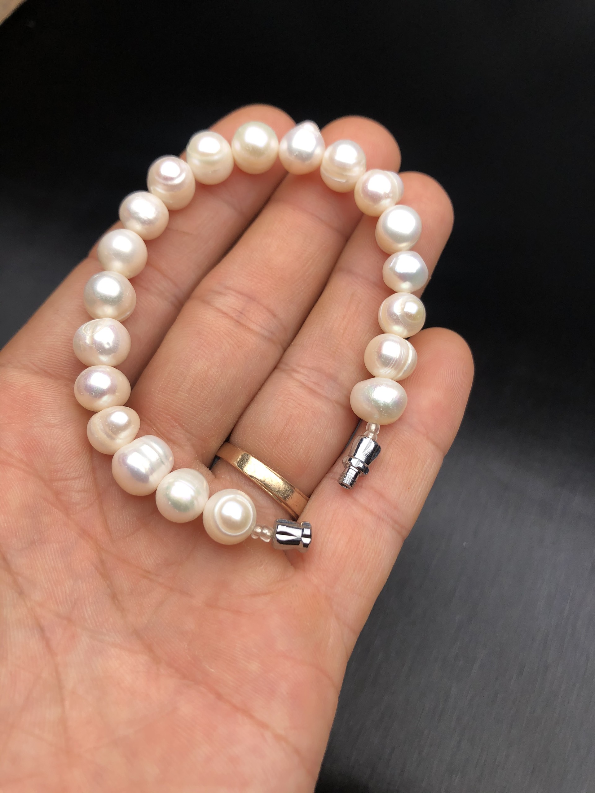 [FreeshipMAX] Vòng tay trai nuôi nước ngọt 8-9mm