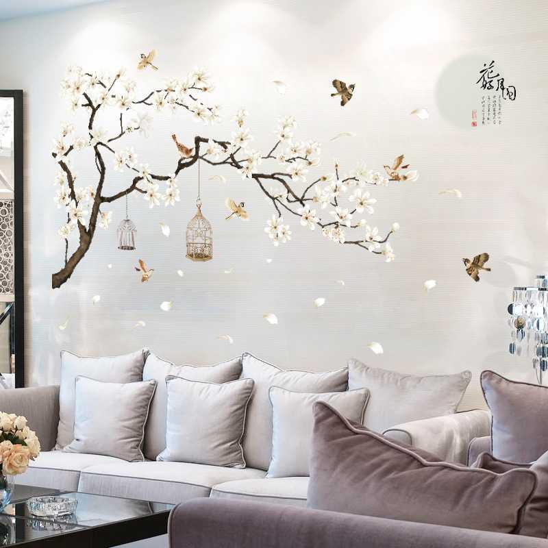 DECAL DÁN TƯỜNG TẾT CÀNH MAI TRẮNG