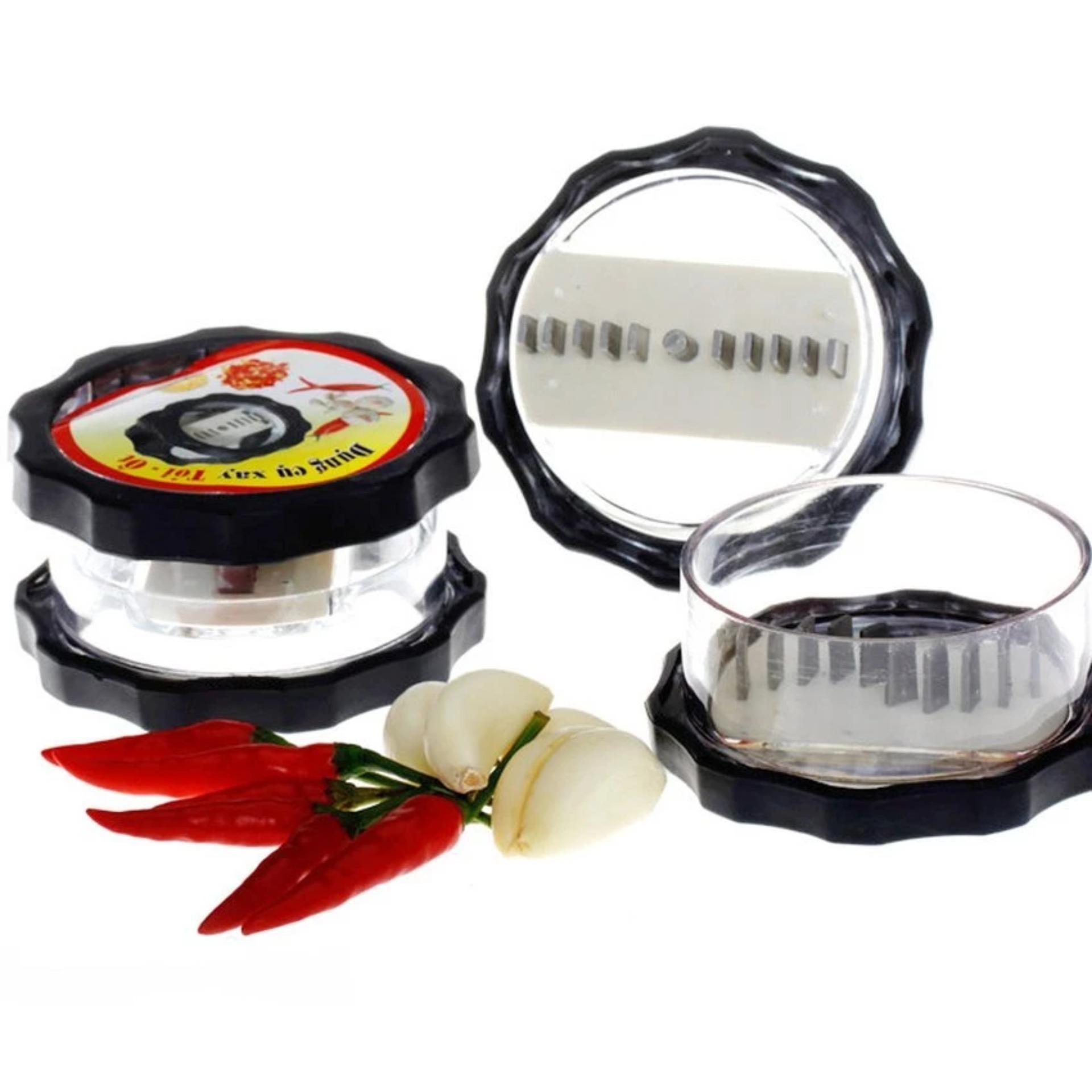 Bộ 2 dụng cụ xay hành, tỏi, ớt Dragon  (Đen)