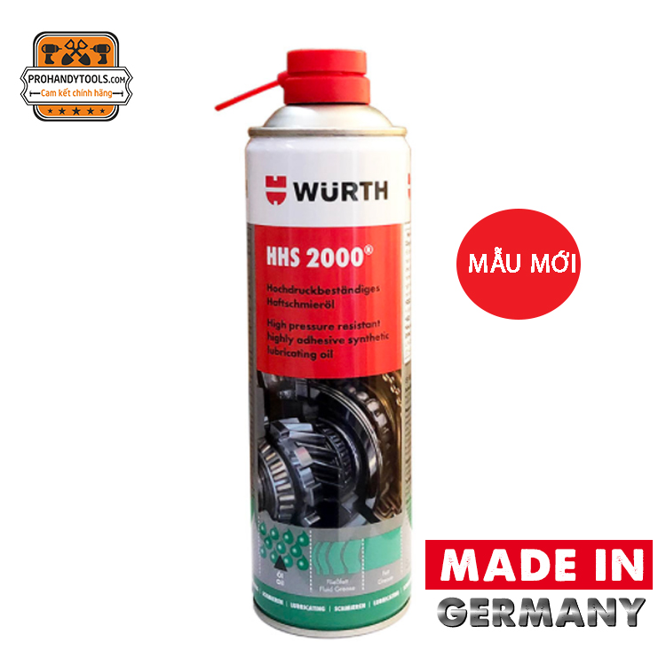 Chai Xịt Mỡ Bò Nước Wurth HHS2000 500ml