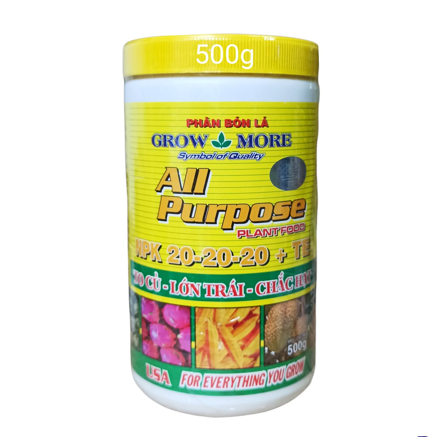 Phân bón lá npk 20-20-20 + te growmore - cân bằng dinh dưỡng cho cây - 500g