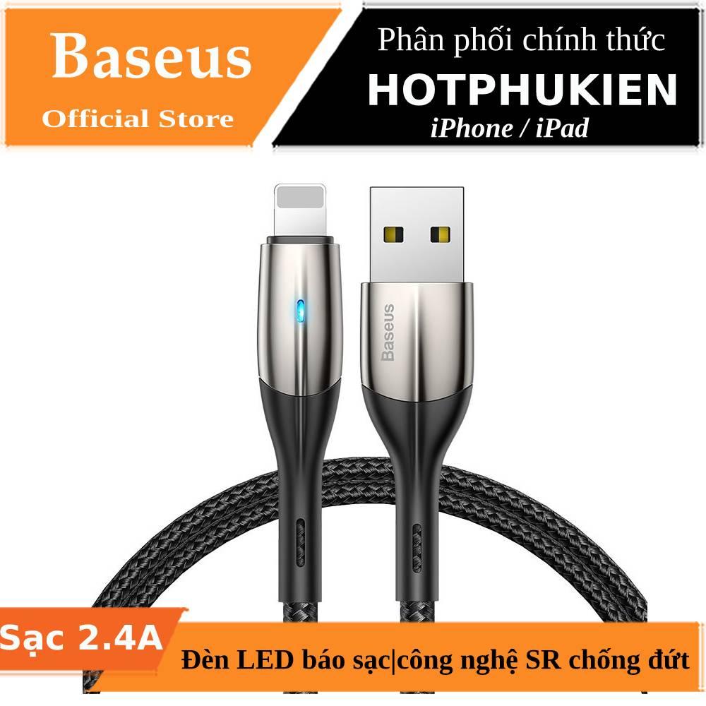 [HCM]Dây cáp sạc nhanh Lightning dài 2M hiệu Baseus Vertical cho iPhone / iPad trang bị đèn LED sạc nhanh 2.4A Công nghệ chống đứt SR (Bảo hành 03 tháng 1 đổi 1) - Phân phối bởi Hotpukien