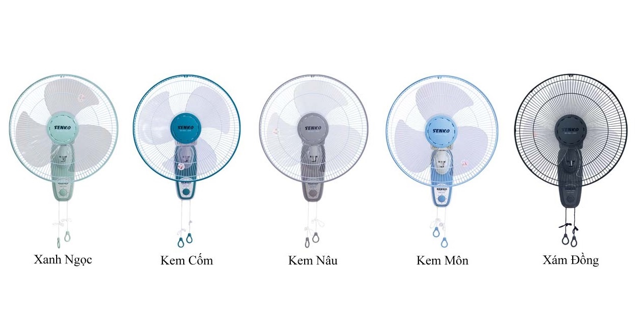 BỘ 2 - QUẠT TREO TƯỜNG SENKO TC1626 ( 2 DÂY ĐIỀU KHIỂN TẮT MỞ VÀ ĐẢO HƯỚNG - 3 TỐC ĐỘ )