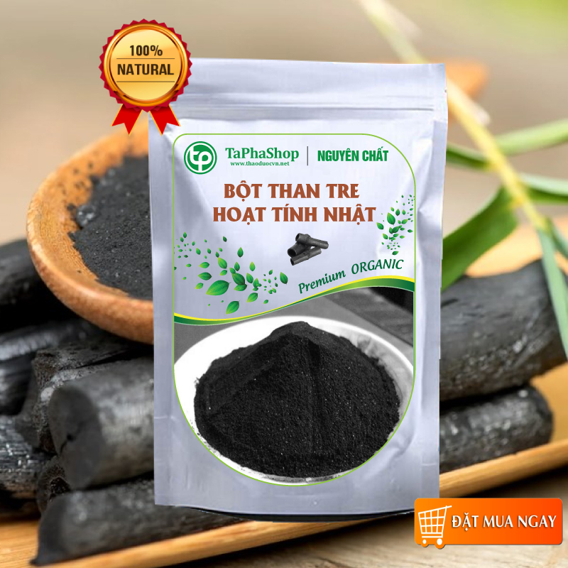 Bột than tre hoạt tính Việt Nam 100g - Bột trắng răng và làm đẹp cho da