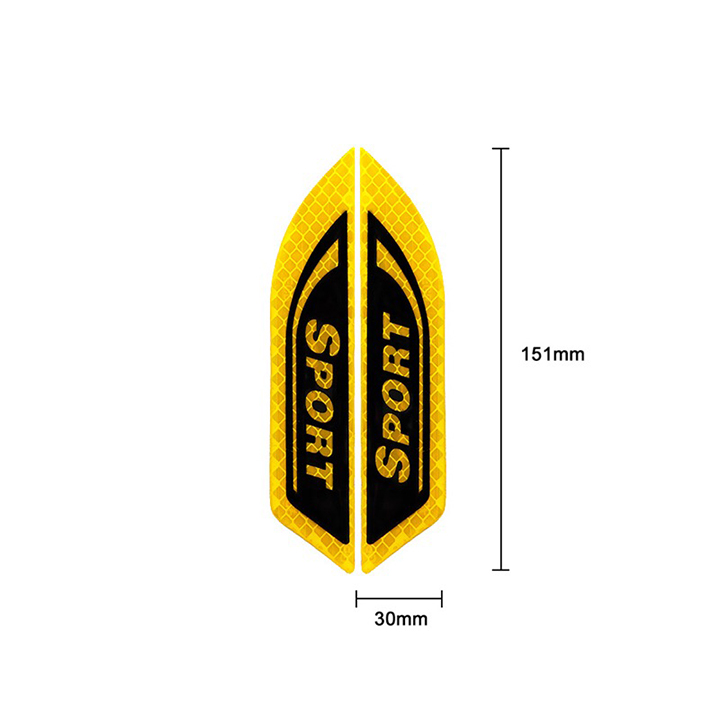 [HCM]Bộ 2 Mang cá phản quang dán xe ô tô MC032 (đỏ)