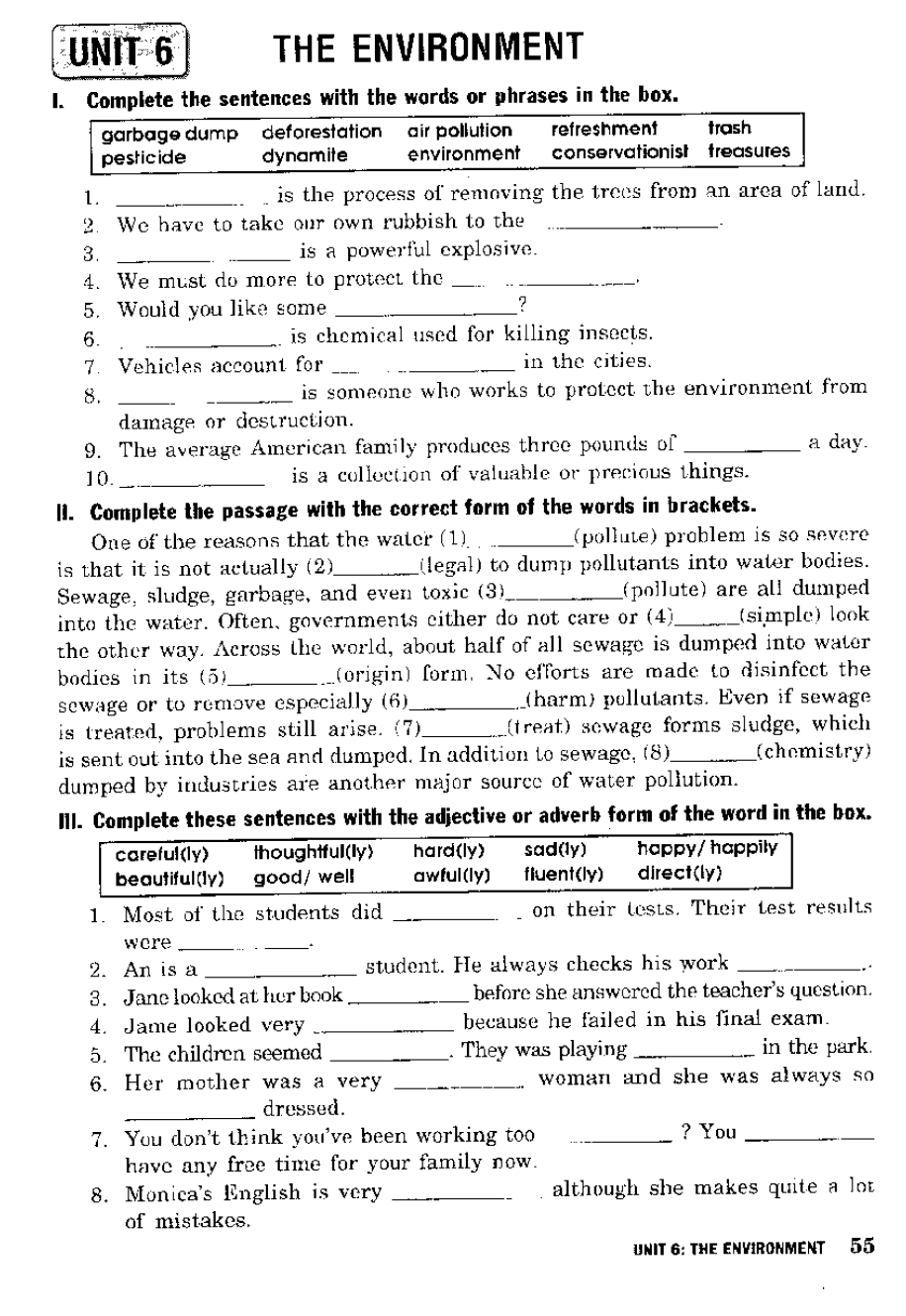 Bài Tập Tiếng Anh 9 (Không Đáp Án)