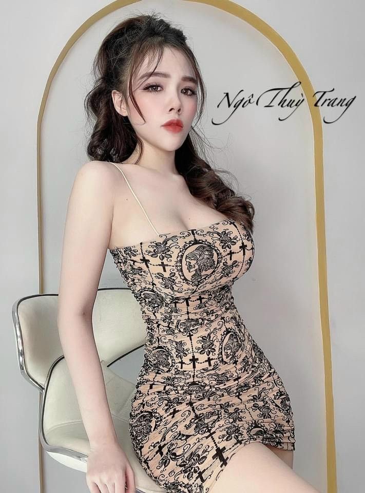 ĐẦM BODY ÔM HAI DÂY PHỐI LƯỚI