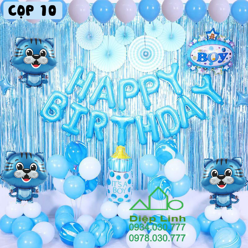 Set bóng trang trí sinh nhật bé mẫu hổ cọp - bong bóng sinh nhật - combo trang trí sinh nhật - set bóng trang trí sinh nhật tuổi dần cho bé trai bé gái