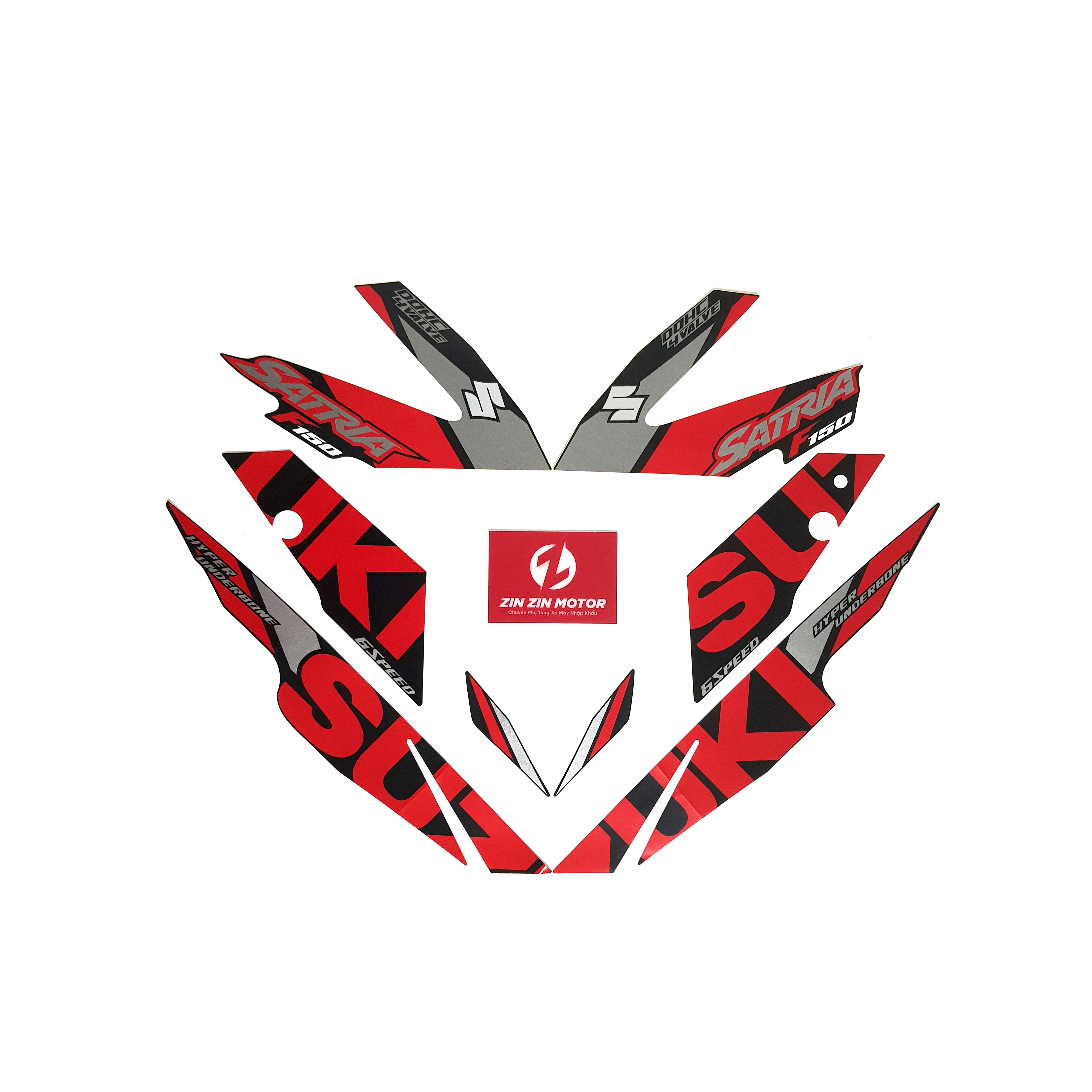 Tem Đỏ Đen 2020 - Satria FI, Raider FI - 68019-12KC0-40X - Zin Zin Motor